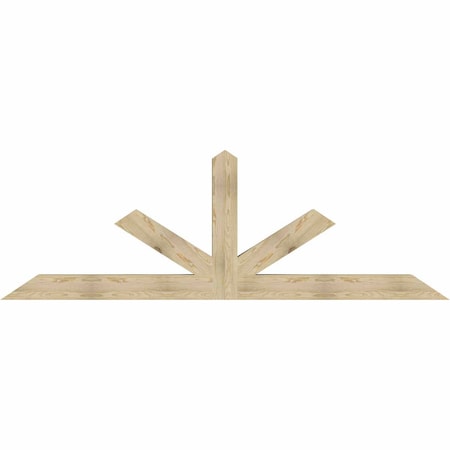 Ekena Millwork Saratoga Rough Sawn Timber Gable Bracket, Douglas Fir, 108"W x 36"H x 6"D x 6"F, 8/12 Pitch GBW108X36X0606SAR00RDF